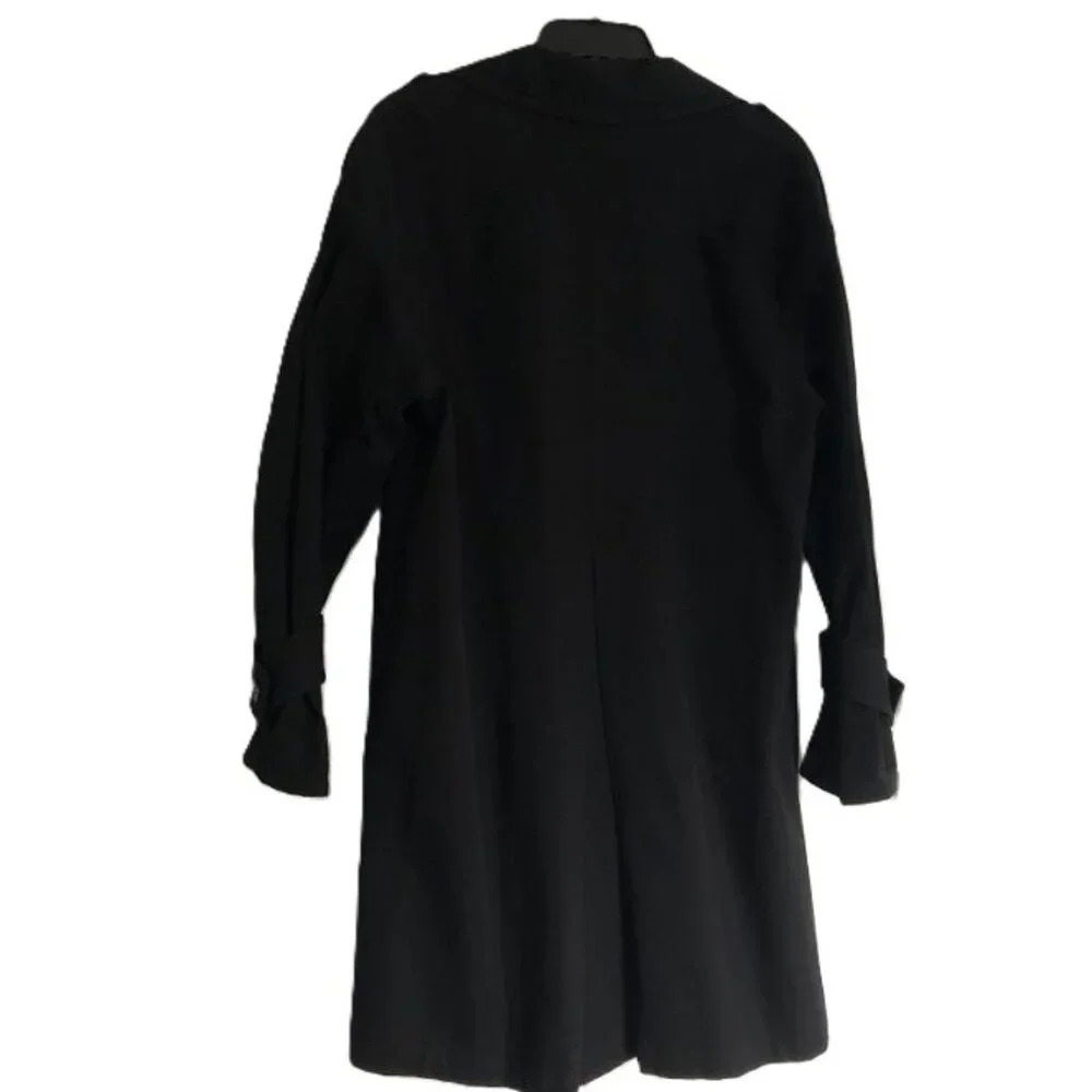 Something Navy Easy Oversized Trench Coat Size: xxs Color: Black NWT